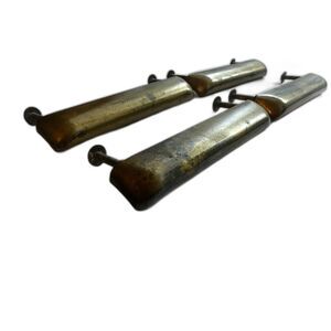 MCM Metal Finger Cup Pulls Set of 4 - 4.25" center to center - Vintage Hardware